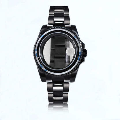 Black 40.5mm Case Oyster Bracelet 20ATM Suitable for NH34NH35/36/38ETA2824 Movement