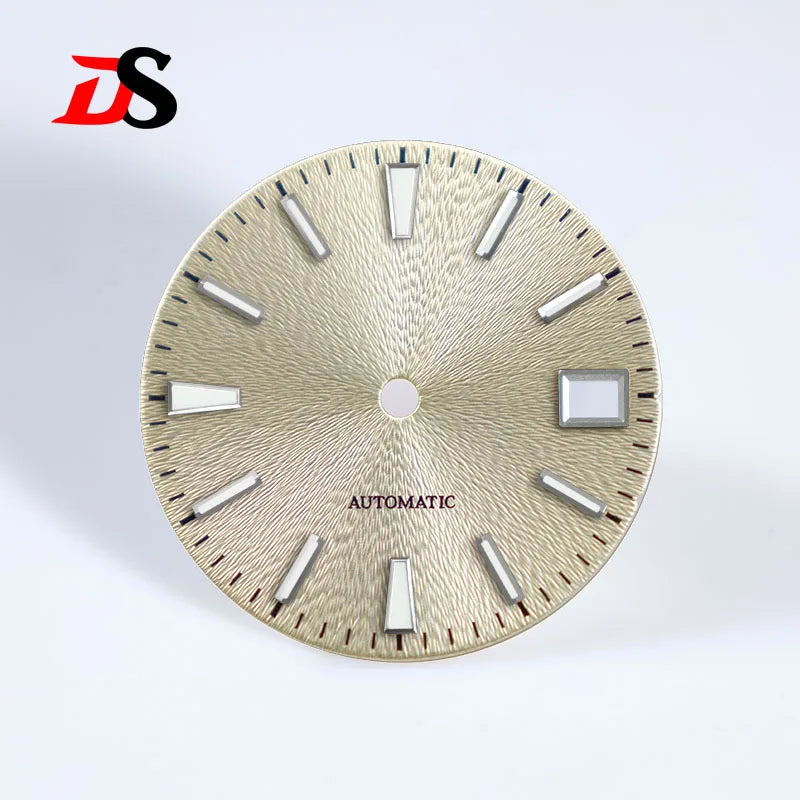 28.5mm Invisible Texture Sunburst GS Blue Lume NH35 Movement Multiple Colors