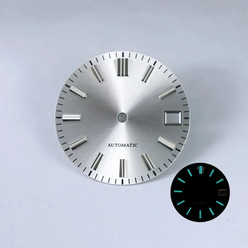 28.5mm Sunburst Dial GS MOD Blue Lume NH35 Movement No Lume