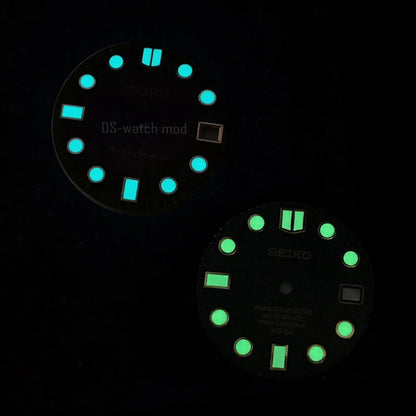 Carbon Fiber  Marinemaster MM Index Dial GMT Blue/Green Lume Custom Logo NH34 NH35 28.5mm