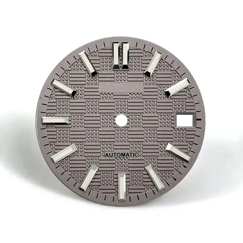 NH35 Dial 28.5mm Engineer Watch Face Blue Luminous Custom Logo for NH35/NH36 Movement