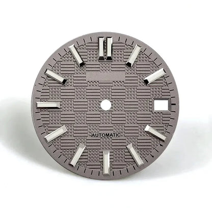 NH35 Dial 28.5mm Engineer Watch Face Blue Luminous Custom Logo for NH35/NH36 Movement