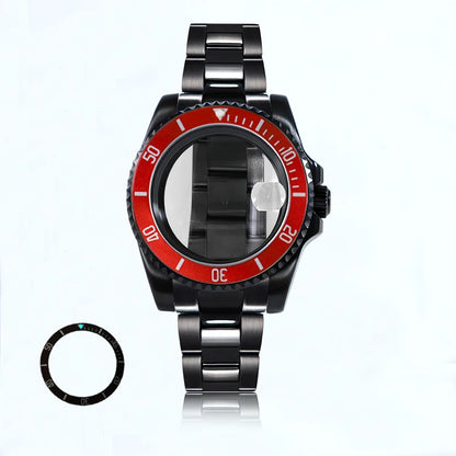 Black 40.5mm Case Oyster Bracelet 20ATM Suitable for NH34NH35/36/38ETA2824 Movement