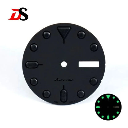 28.5mm Matte Black Dial C3 Green Luminous  SKX007 for NH36