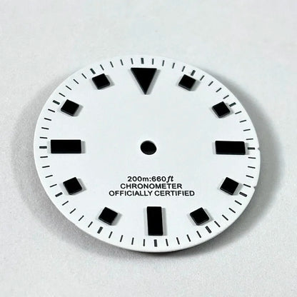 Retro 28.5mm Dial 50-layer Matte Black White Dark Green Lume NH35 Movement No Date