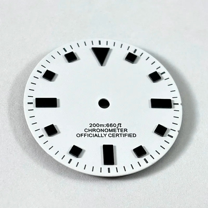 50-layer Retro 28.5mm Dial Matte Black White Dark Green Lume NH35 Movement