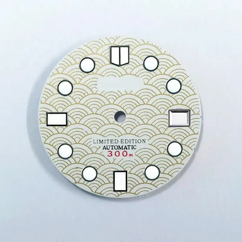 28.5mm Wave Dial Refit BGW9 C3 Lume for NH35 Movement