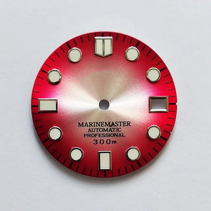 28.5mm Silver Marinemaster MM Index Dial BGW9 C3 Lume NH35NH36 Movement