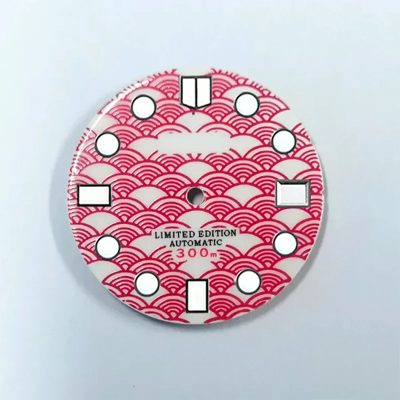 28.5mm Wave Dial Refit BGW9 C3 Lume for NH35 Movement