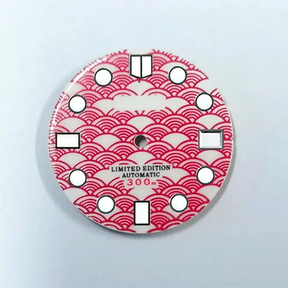 28.5mm Wave Dial Refit BGW9 C3 Lume for NH35 Movement