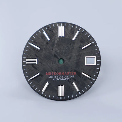 Natural Black Meteorite Dial