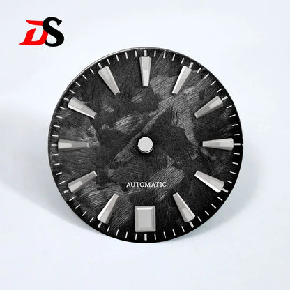 6 O'clock Date Shunbun Dial NH35 Blue Green Lume Sakura Pink 28.5mm for SKX007 S Mod OMG index