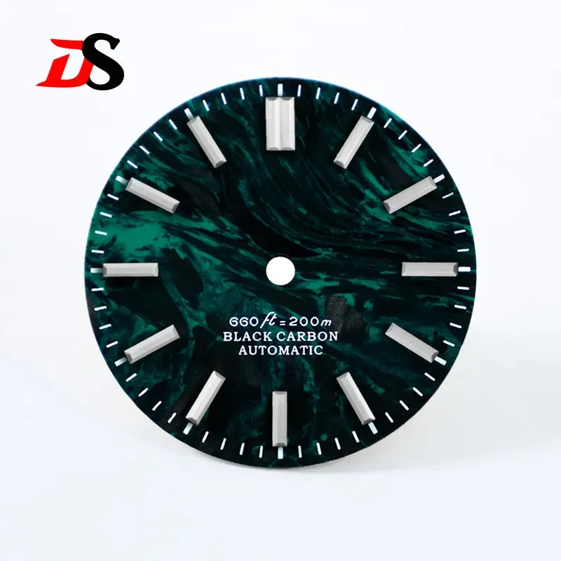 Lava Carbon Fiber No Lume NH35 NH38 Movement 28.5mm