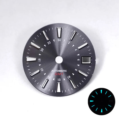 NH34 GMT Bamboo GS Sunburst Dial