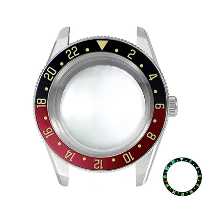 38mm CTZ Case with Bezel 38x30.6mm One-way Rotating Sapphire Crystal AR NH35 for 28.5mm NH34 120 Clicks