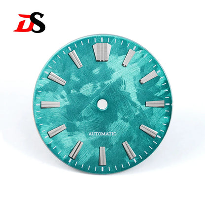 GS High Quality Sakura Smoky Green No Date Dial No Lume 28.5MM NH38 Blue lume