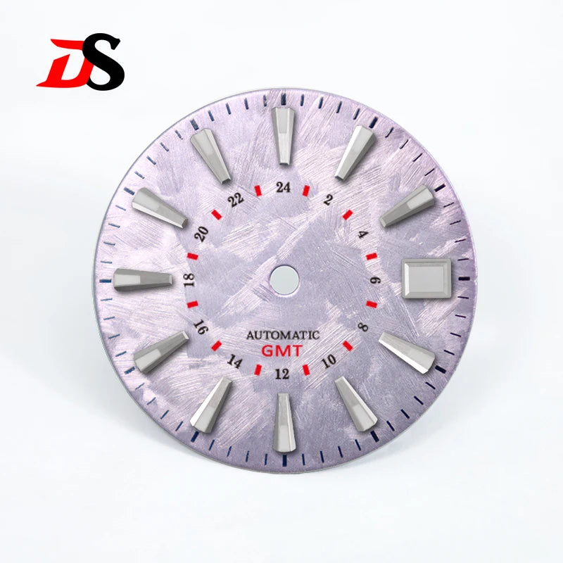 Sakura Red GMT Dial Blue Green Luminous NH34GMT Movement 28.5mm