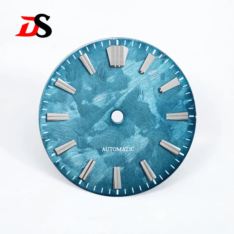 GS High Quality Sakura Smoky Green No Date Dial No Lume 28.5MM NH38 Blue lume