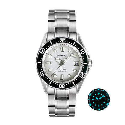 RIMALTI40mm New Matte Style High-quality Automatic Machinery Classic Business Sapphire 20BAR NH35 Mechanical Movement