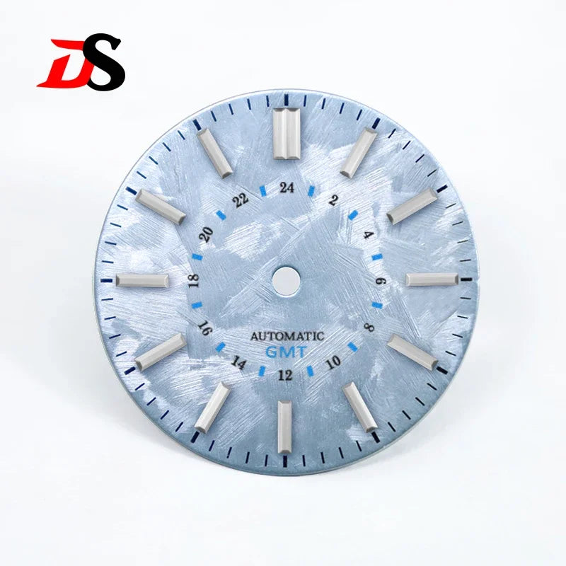 28.5mm Sakura Blue GMT Dial No Lume NH34GMT Movement No Date