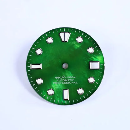 NH35 Dial 28.5MM Mother of Pearl Watch Dial BGW9 C3 Lume Fit NH35 NH36 Movement
