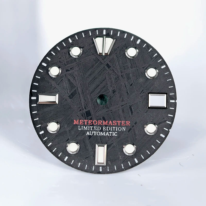 Natural Black Meteorite Dial