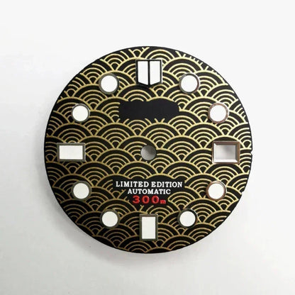 28.5mm Wave Dial Refit BGW9 C3 Lume for NH35 Movement