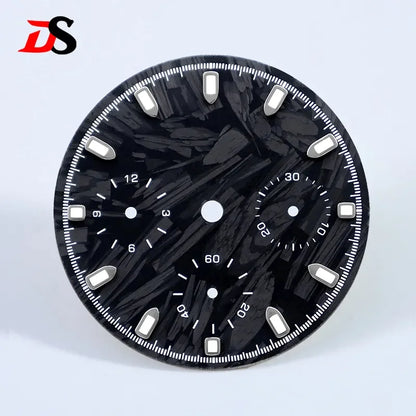29.5mm Dial Carbon Fiber Dial Blue Lume for VK63 Movement Black Lume