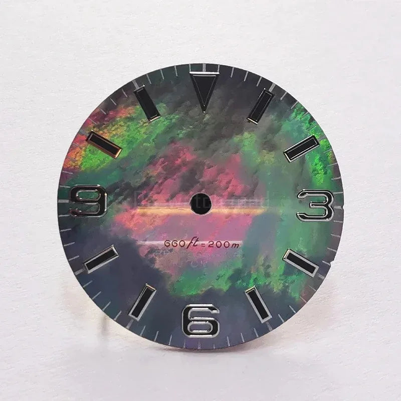 369 Shell 28.5mm 369 Dial Natural Shell BGW9 Lume NH35NH36 Movement Black Lume ...
