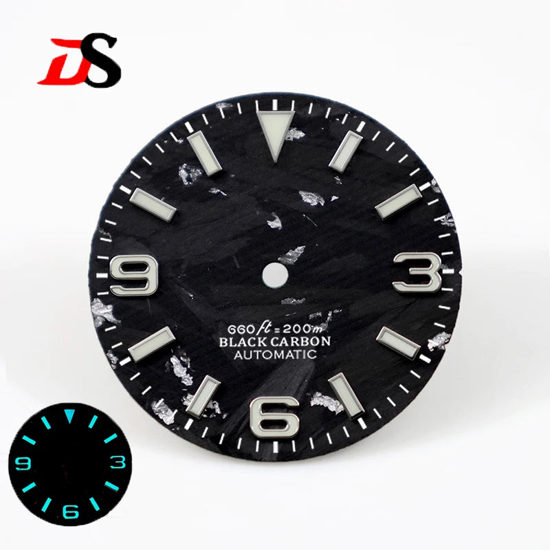 369 EXP Carbon Fiber Dial blue/green lume 28.5mm NH35