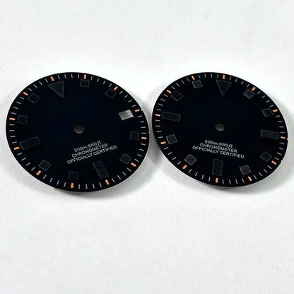 50-layer Retro 28.5mm Dial Matte Black White Dark Green Lume NH35 Movement