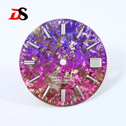 28.5mm Dial Crystal Titanium Text Dial Chaotic Texture No Lume NH35 Movement