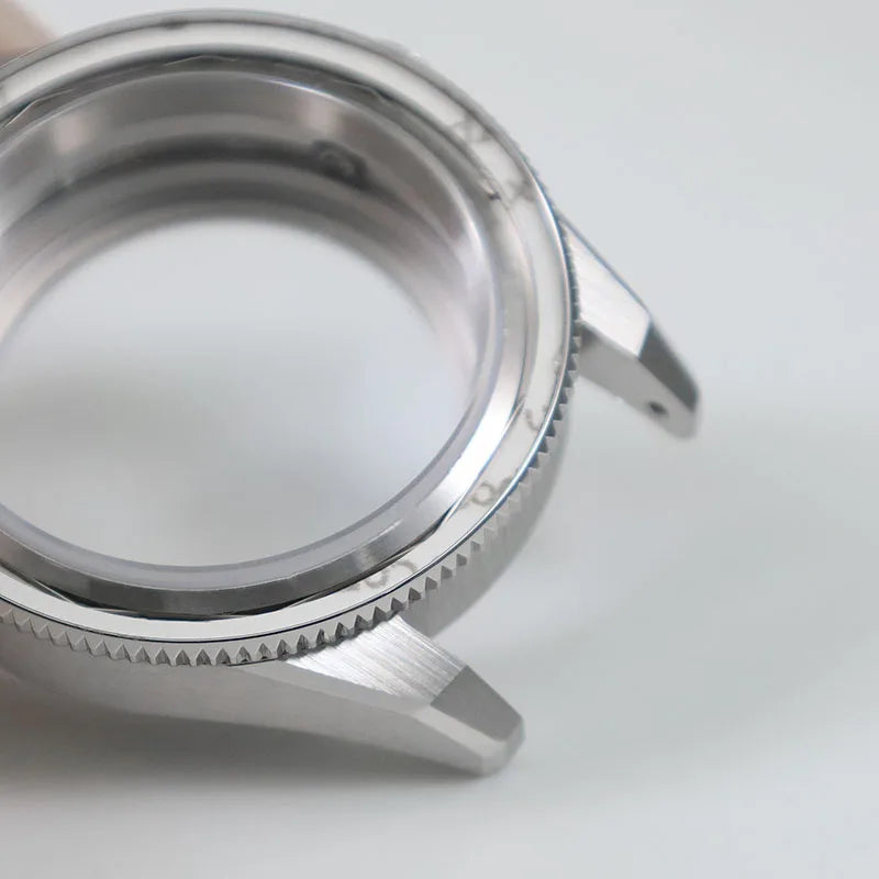 38mm CTZ Case with Bezel 38x30.6mm One-way Rotating Sapphire Crystal AR NH35 for 28.5mm NH34 120 Clicks