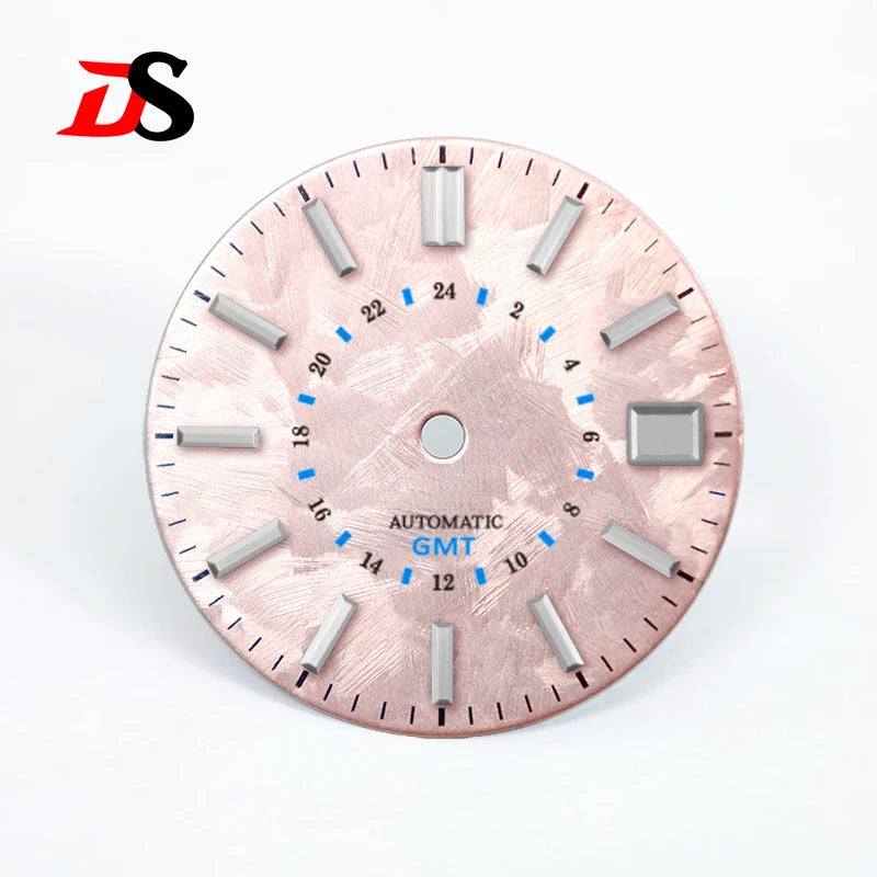 DS Sakura Blue GMT Dial No Luminous NH34GMT Movement 28.5MM