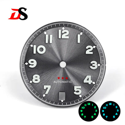 Forerunner Dial Blue /Green Lume 28.5mm Number NH35 Dial Red Stars