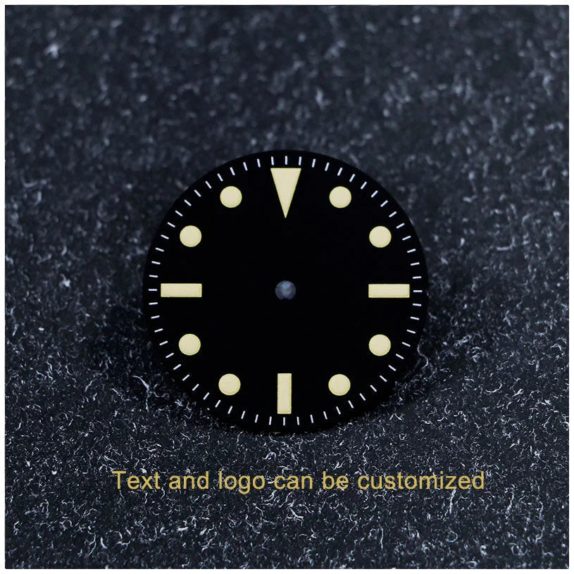 28.5mm Retro SUB Dial Beige Lume Suitable for NH35NH34 Movement