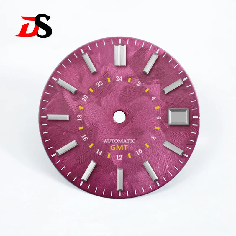 DS Sakura Blue GMT Dial No Luminous NH34GMT Movement 28.5MM