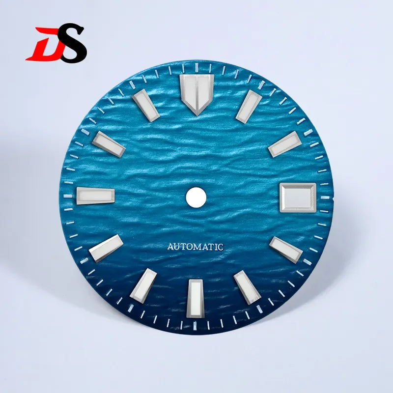 Gradient Wave Dial 28.5mm Blue Lume Date for NH35/NH38 Movement