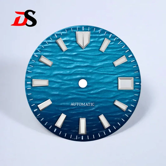 Gradient Wave Dial 28.5mm Blue Lume Date for NH35/NH38 Movement