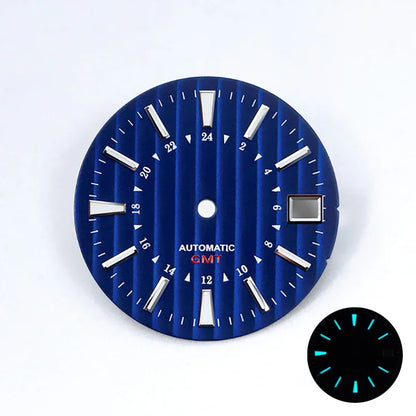 NH34 GMT Bamboo GS Sunburst Dial