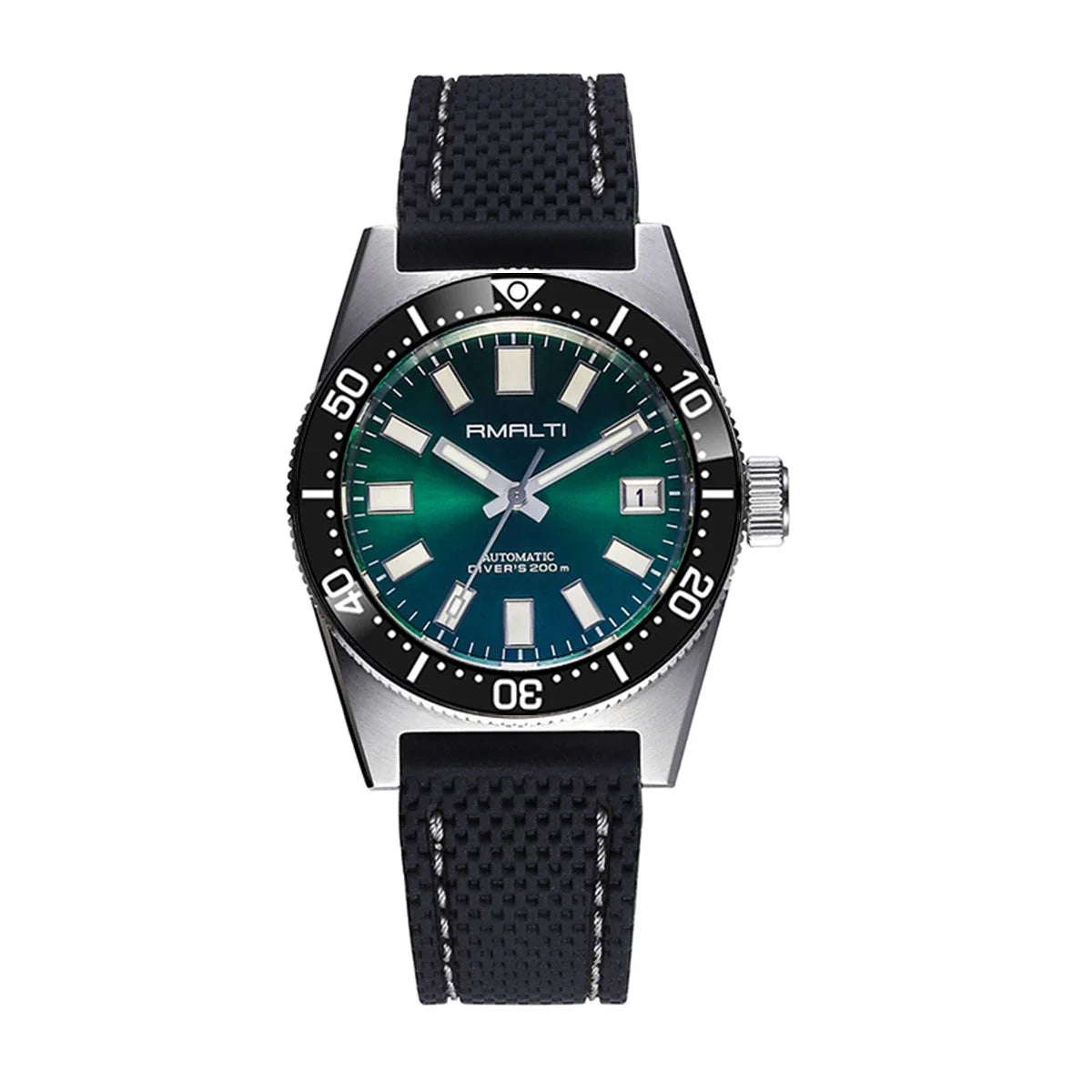 RMALTI 62MAS 40mm Watch Sunburst Dial Men's Watch Nh35 Automatic Mechanical Waterproof Blue Luminous Ceramic Bezel 200M