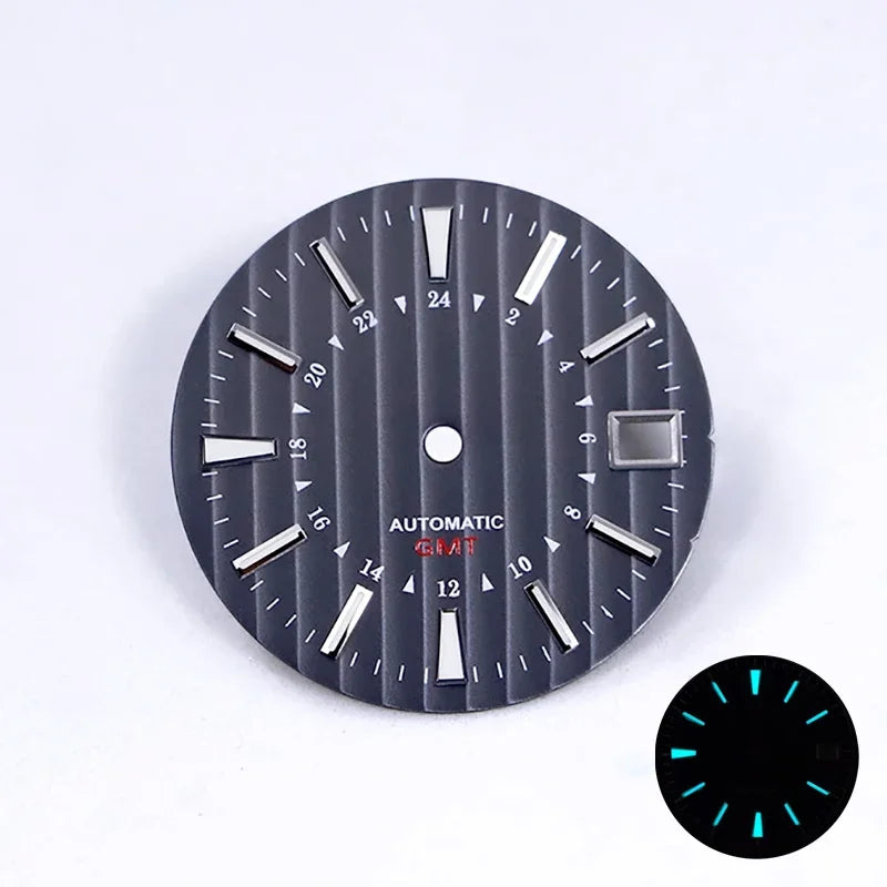 NH34 GMT Bamboo GS Sunburst Dial