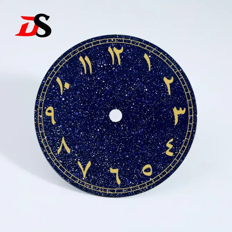 28.5mm Dial Arab Black Starry Sky Black Sandstone NH35NH38 Movement No Date