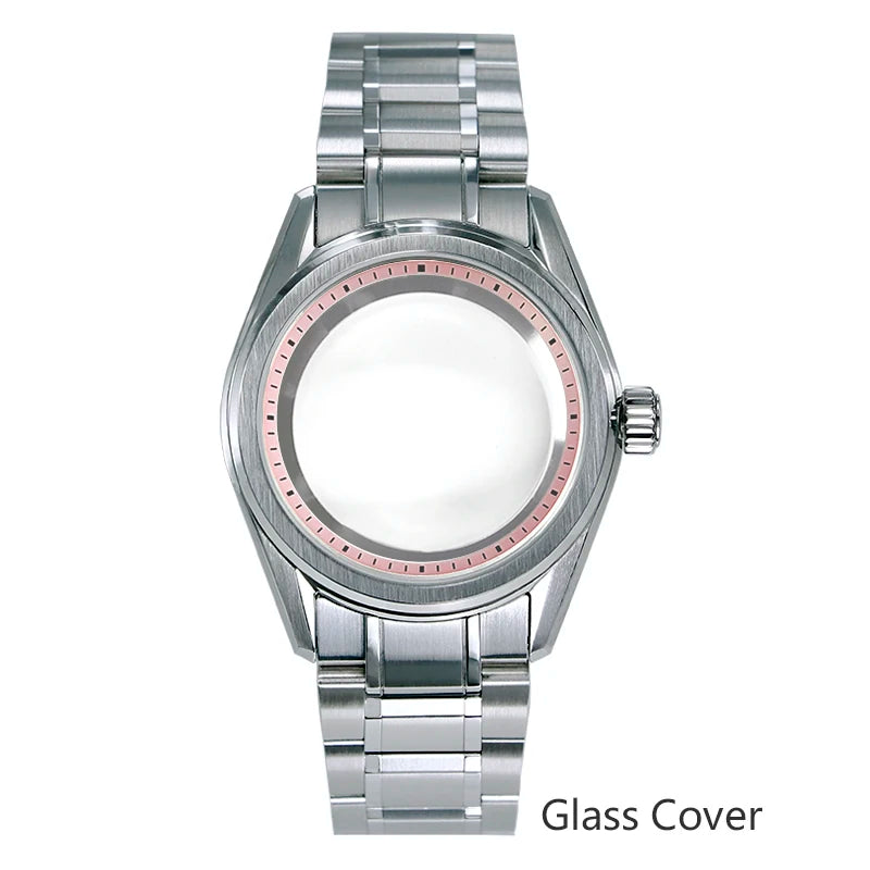 38mm GS Case with Chapter Ring NH35 NH34 Match Shunbun 28.5mm Dial Color Classic Watch Case