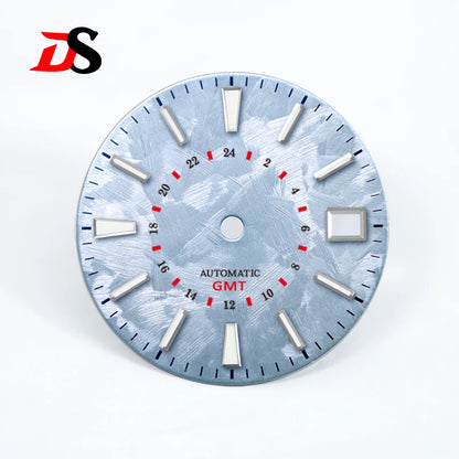DS Sakura Red GMT Dial Blue Lume NH34GMT 28.5mm