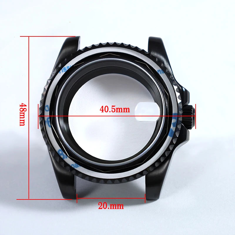 Black 40.5mm Case Oyster Bracelet 20ATM Suitable for NH34NH35/36/38ETA2824 Movement