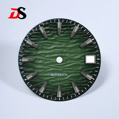 28.5mm Gradient Wave Pattern Dial Blue Lume for NH35/NH38 Movement