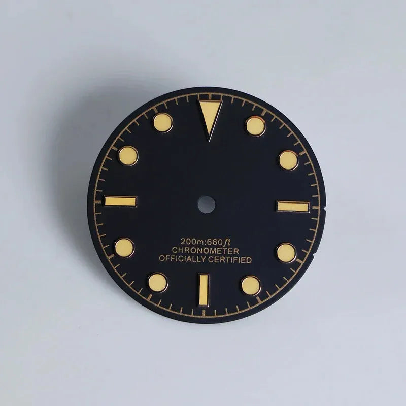28.5mm Retro Dial BGW9 C3 Lume NH35NH36 Movement No Date Dial