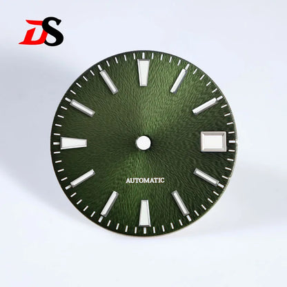 28.5mm Invisible Texture Sunburst GS Blue Lume NH35 Movement Multiple Colors