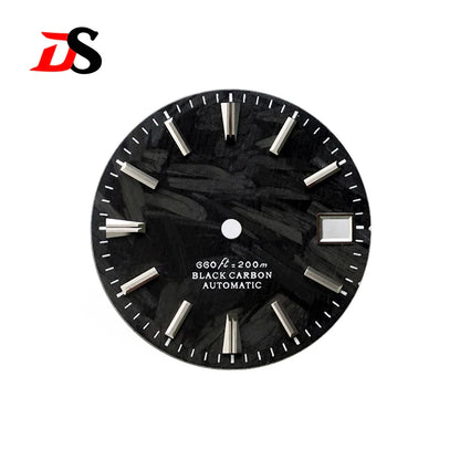 28.5mm Carbon Fiber Dial CTZ Index Custom Logo NH34 NH35 Movement No Lume